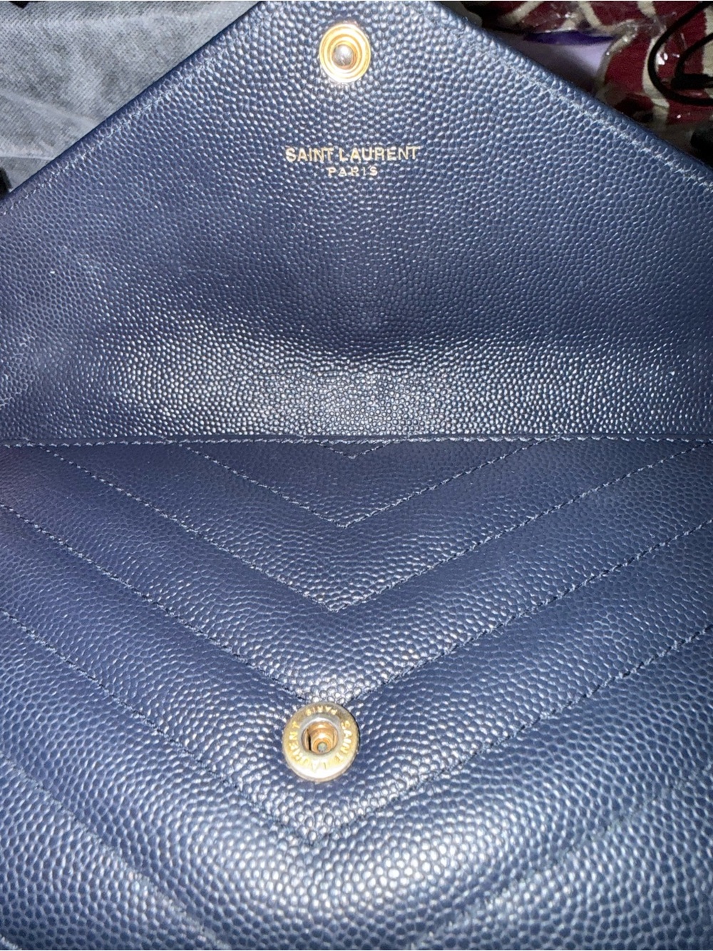 Saint Laurent Black Quilted Leather Wallet with Gold YSL Emblem - Picture 8 of 11